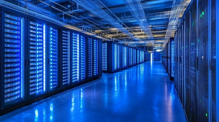 Data center with servers